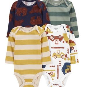 BNWT Carter’s 4 Piece Newborn Baby Boys Long Sleeve Onesies